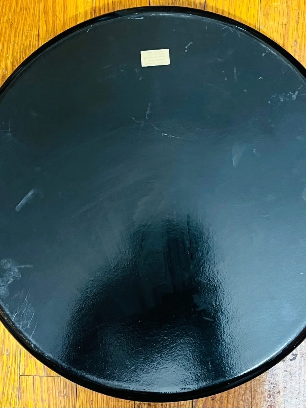 Vintage Japanese Black Lacquer Serving Tray – Peacock & Floral Design – 14” – Ma